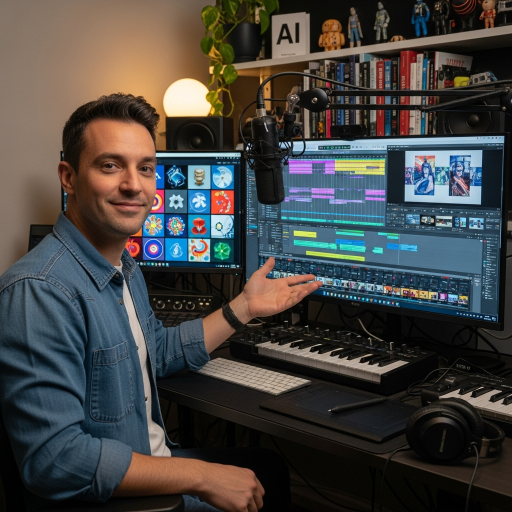 Crea una canción con IA — Voz, Imagen y Movimiento