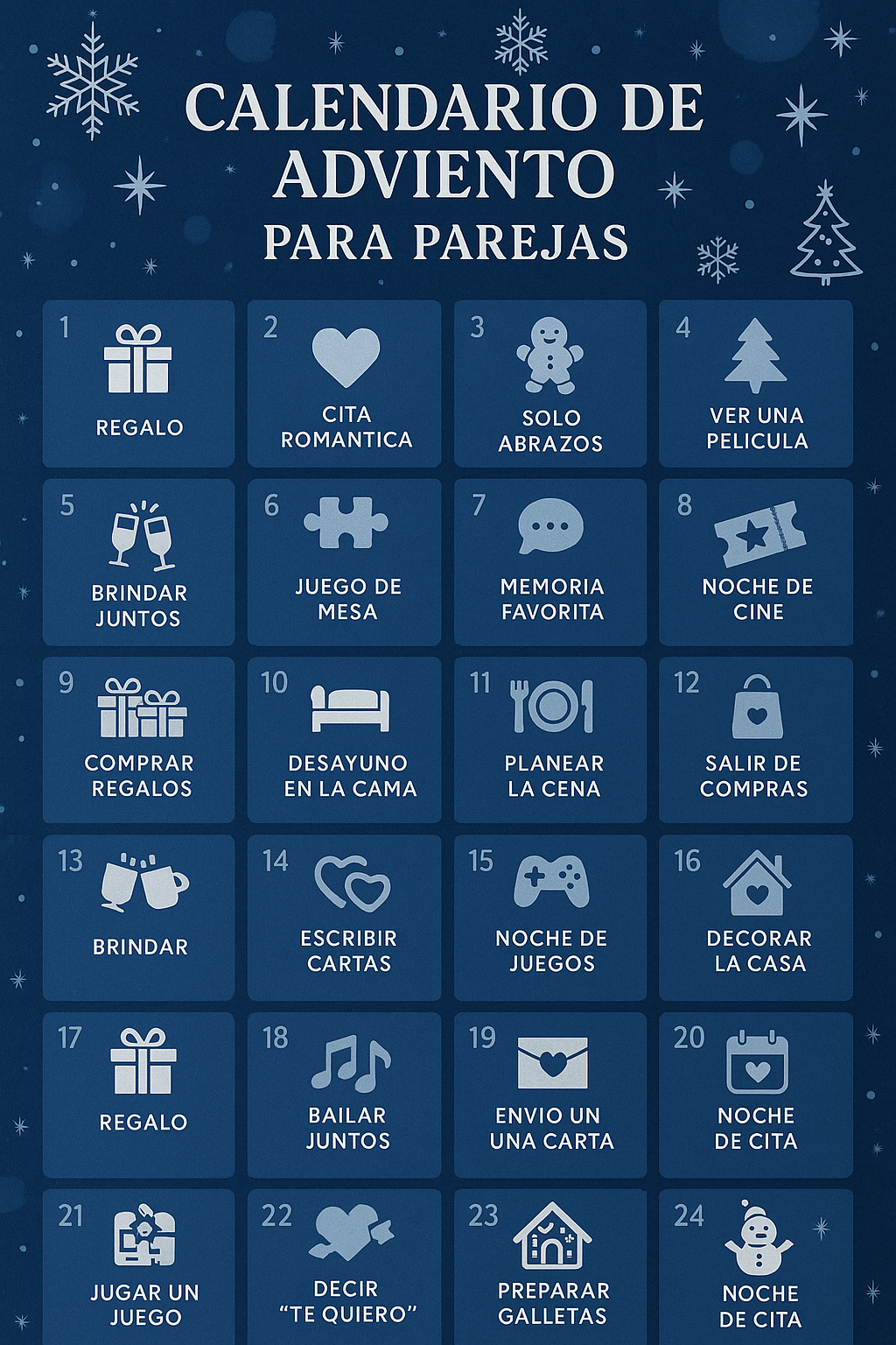 Calendario de adviento para parejas