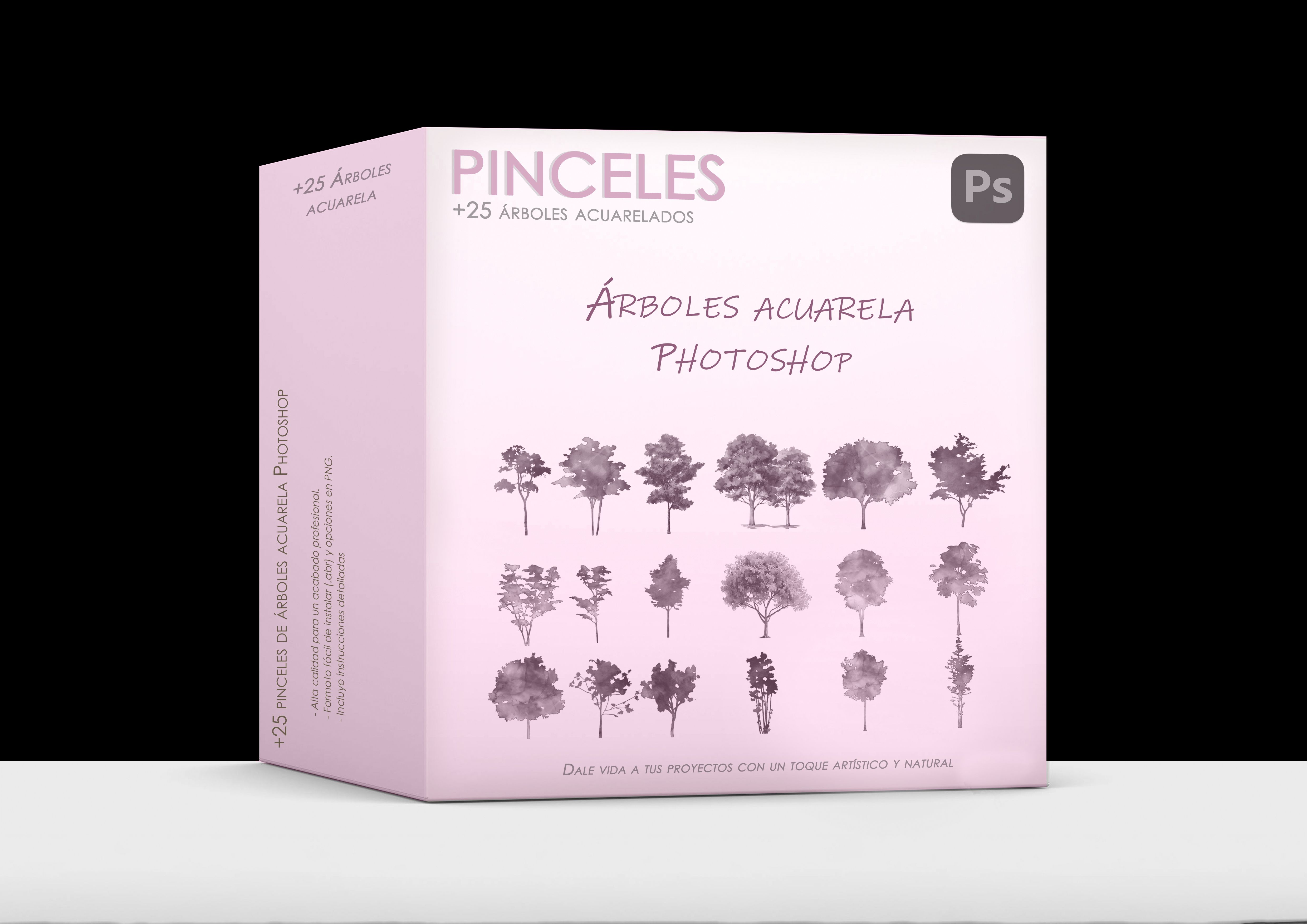 Pinceles para Photoshop: Árboles con efecto Acuarela