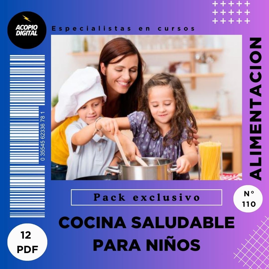 Curso de cocina saludable para niños en PDF | 12 ebooks en PDF